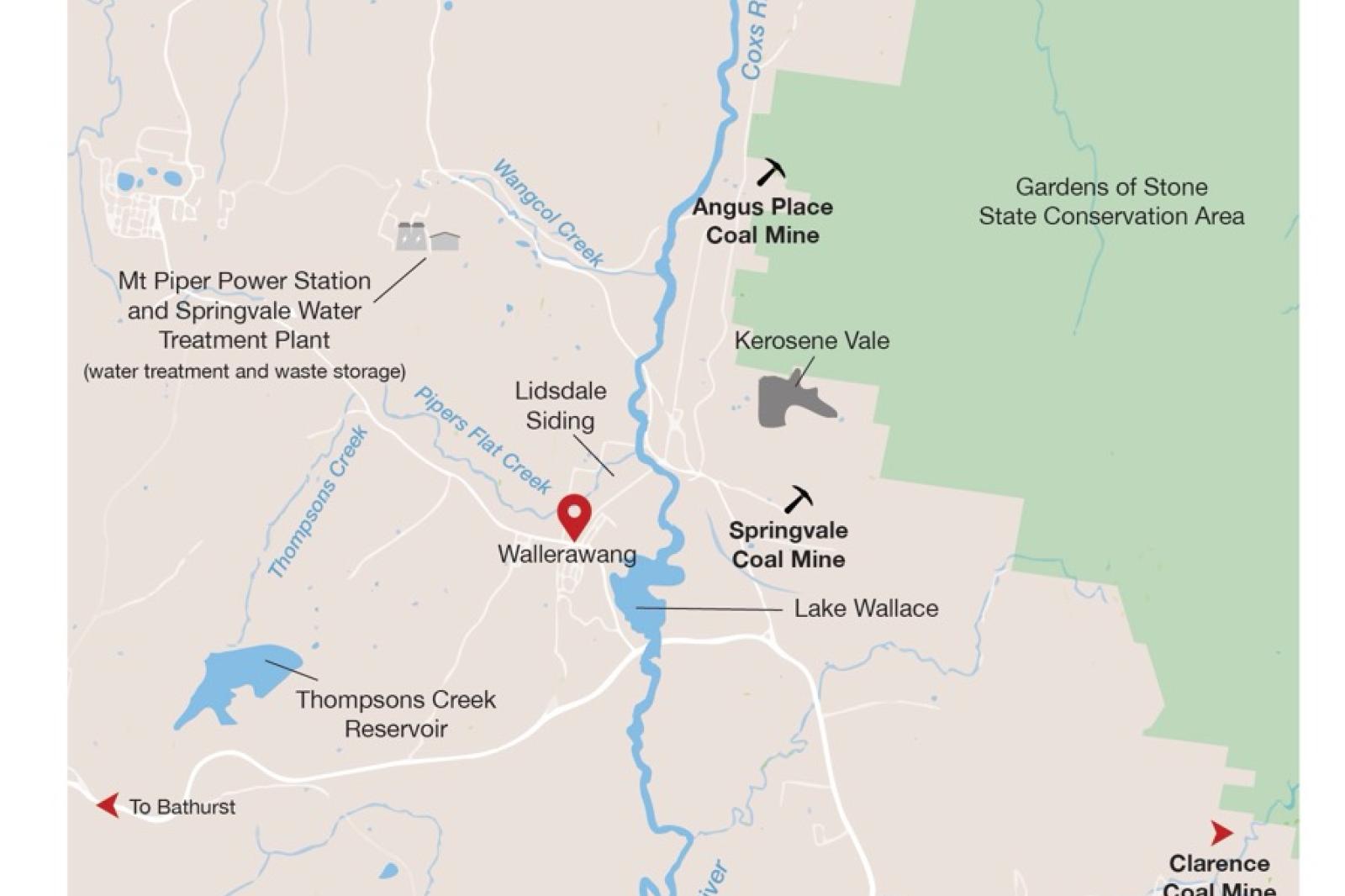 Key sites for coal operation