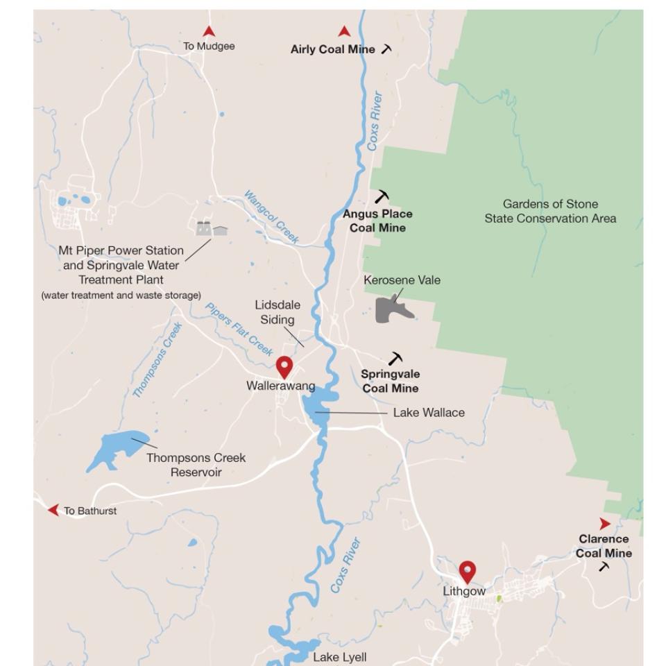 Key sites for coal operation
